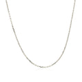 14k White Gold Diamond Cut Cable Link Chain (1.10 mm) by Avera Group