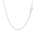 14k White Gold Diamond Cut Round Wheat Chain (0.60 mm) by Avera Group