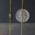 14k Yellow Gold Square Wheat Chain (1.80 mm) by Avera Group