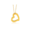 14k Yellow Gold Heart Pendant by Avera Group