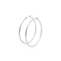 14k White Gold Polished Hoop Earrings (2x40mm) by Avera Group
