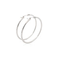14k White Gold Polished Hoop Earrings (2x40mm) by Avera Group