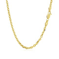 14k Yellow Gold Diamond Cut Cable Link Chain (2.90 mm) by Avera Group