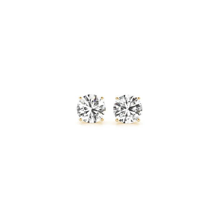 1 cttw Certified IGI Lab Grown Round Diamond Earrings 14k Yellow Gold (G/VS2) by Avera Group