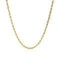 2.5mm 10k Yellow Gold Solid Diamond Cut Rope Chain by Avera Group