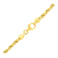 14k Yellow Gold Solid Diamond Cut Rope Chain (4.00 mm) by Avera Group