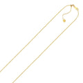 10k Yellow Gold Adjustable Cable Chain (1.10 mm) by Avera Group