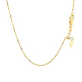 10k Yellow Gold Adjustable Cable Chain (1.10 mm) by Avera Group