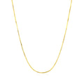 14k Yellow Gold Octagonal Shiny Snake Chain (0.85 mm) by Avera Group