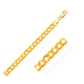 14k Yellow Gold Solid Curb Bracelet 10.0mm by Avera Group