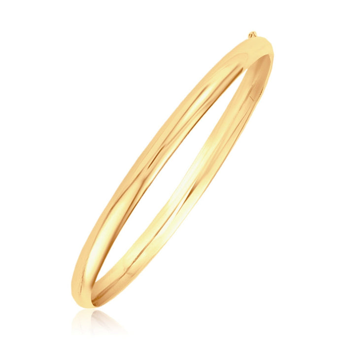 Classic Bangle in 14k Yellow Gold (5.00 mm) by Avera Group