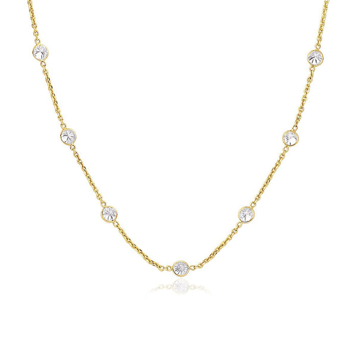 14k Yellow Gold CZ By the Yard Long Links by Avera Group