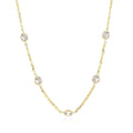 14k Yellow Gold CZ By the Yard Long Links by Avera Group