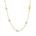 14k Yellow Gold CZ By the Yard Long Links by Avera Group