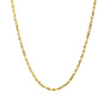 10k Yellow Gold Solid Diamond Cut Rope Chain (2.00 mm) by Avera Group