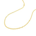 14k Yellow Gold Pendant Chain with Textured Links (2.50 mm) by Avera Group