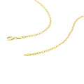 14k Yellow Gold Pendant Chain with Textured Links (2.50 mm) by Avera Group