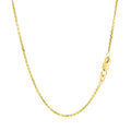 14k Yellow Gold Diamond Cut Cable Link Chain 1.4mm by Avera Group
