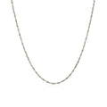 10k White Gold Singapore Chain (1.10 mm) by Avera Group
