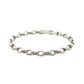 4.6mm 14k White Gold Oval Rolo Bracelet by Avera Group