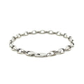4.6mm 14k White Gold Oval Rolo Bracelet by Avera Group