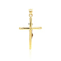 14k Two Tone Gold Cross Pendant by Avera Group