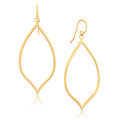 14k Yellow Gold Marquise Style Polished Earrings by Avera Group