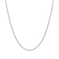 14k White Gold Round Cable Link Chain (1.50 mm) by Avera Group