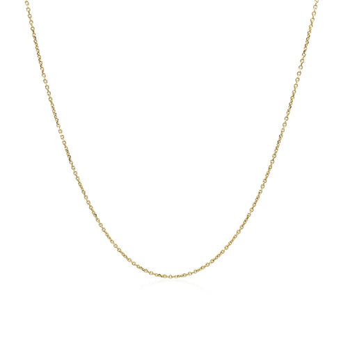 14k Yellow Gold Cable Link Chain (0.50 mm) by Avera Group