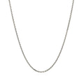 14k White Gold Diamond Cut Cable Link Chain (1.30 mm) by Avera Group