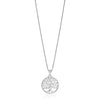 Sterling Silver Round Spiral Motif Tree of Life Necklace