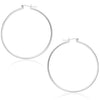 14k White Gold Polished Hoop Earrings (45 mm)
