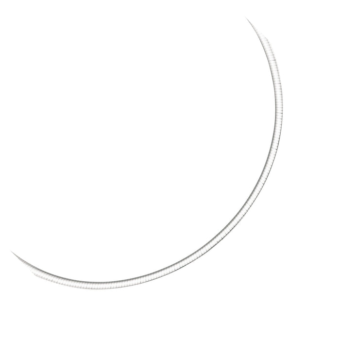 3.0 mm 14k Two Tone Gold Reversible Omega Necklace by Avera Group