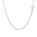 Sterling Silver Rhodium Plated Box Chain 0.7mm by Avera Group