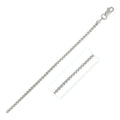 14k White Gold Round Box Chain 1.35 mm by Avera Group