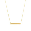 14k Yellow Gold Smooth Flat Horizontal Bar Style Necklace by Avera Group