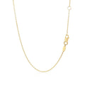 14k Yellow Gold Smooth Flat Horizontal Bar Style Necklace by Avera Group