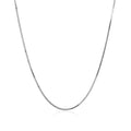 18k White Gold Box Chain 0.8mm (0.78 mm) by Avera Group