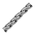 Oxidized Sterling Silver Mens Chain Bracelet in a Cable Motif (8.50 mm) by Avera Group