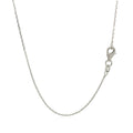 Sterling Silver Rhodium Plated Cable Chain (0.80 mm) by Avera Group