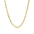 3.0mm 10k Yellow Gold Solid Diamond Cut Rope Chain by Avera Group