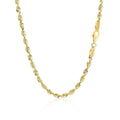 3.0mm 10k Yellow Gold Solid Diamond Cut Rope Chain by Avera Group