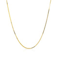 18k Yellow Gold Box Chain 0.8mm (0.78 mm) by Avera Group