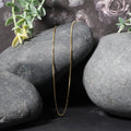 18k Yellow Gold Box Chain 0.8mm (0.78 mm) by Avera Group