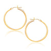 14k Yellow Gold Polished Hoop Earrings (1.5x25mm)