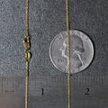 14k Yellow Gold Diamond Cut Cable Link Chain (0.87 mm) by Avera Group