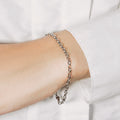 3.2mm 14k White Gold Oval Rolo Bracelet by Avera Group