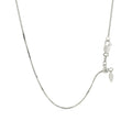 14k White Gold Adjustable Snake Chain (0.80 mm) by Avera Group
