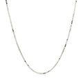 10k White Gold Adjustable Box Chain (0.85 mm) by Avera Group