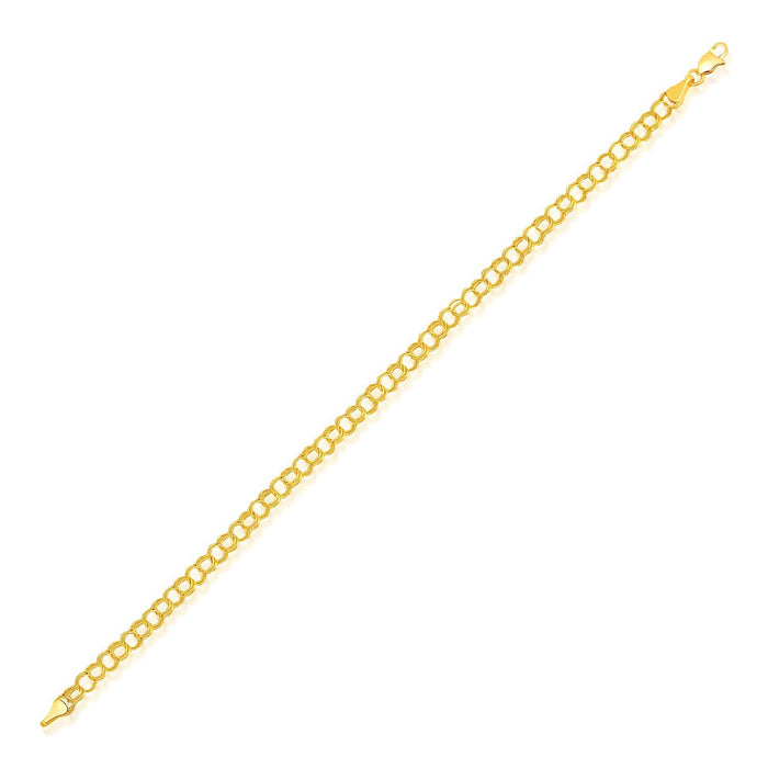 4.0 mm 14k Yellow Gold Lite Charm Bracelet by Avera Group
